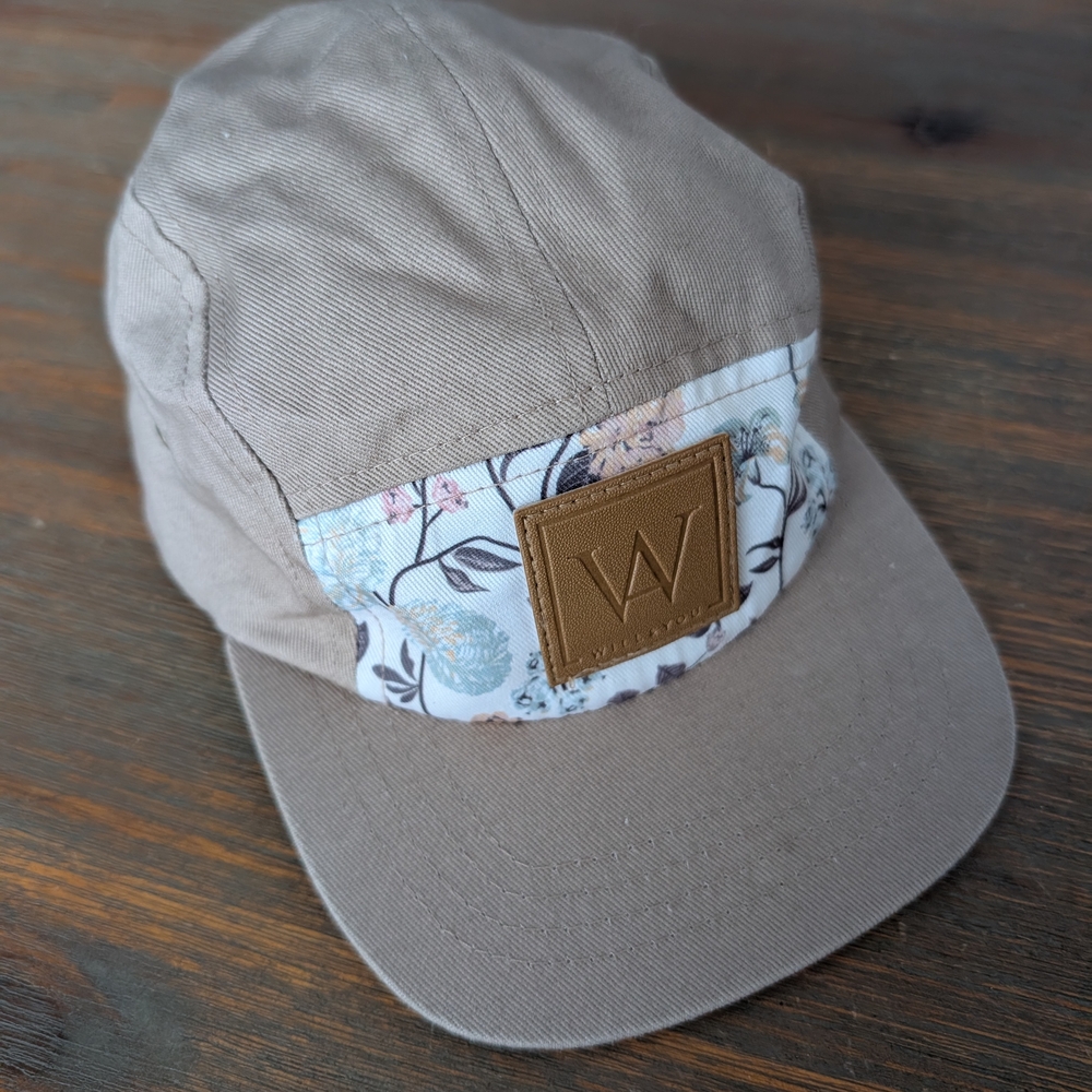 Kids Tan Floral Cap